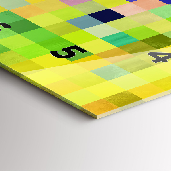 Ceas pătrat de perete din sticlă Compoziție pătrată