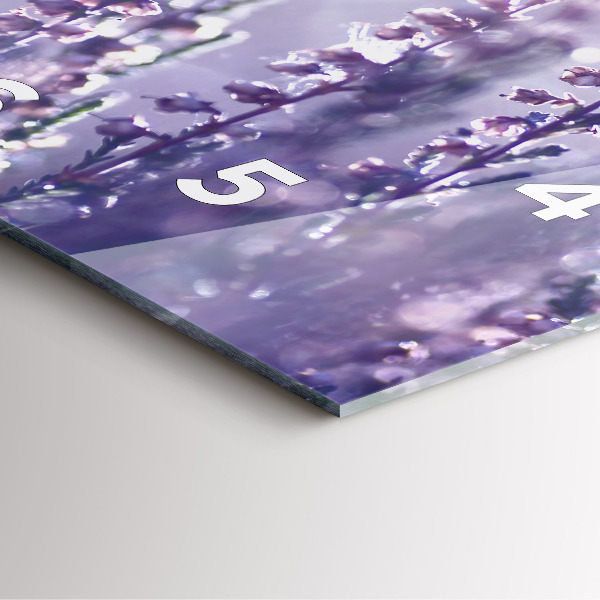 Ceas pătrat de perete din sticlă Abstracția