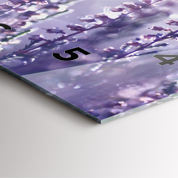 Ceas pătrat de perete din sticlă Abstracția