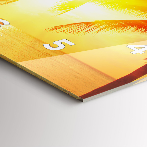 Ceas pătrat de perete din sticlă Vacante Odihna Vara