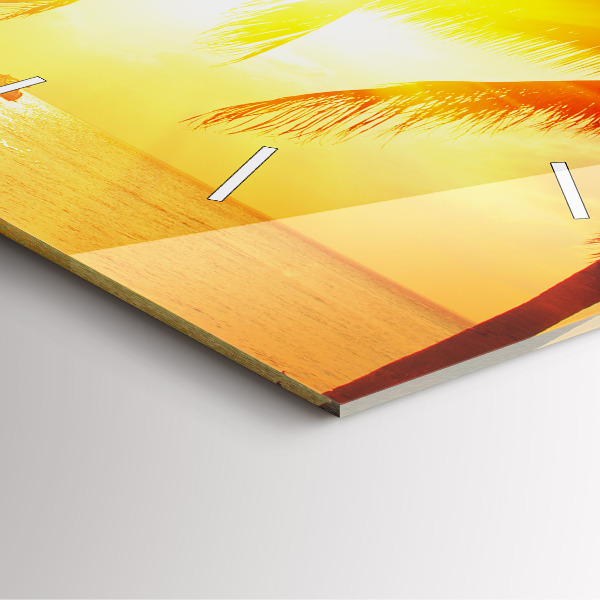 Ceas pătrat de perete din sticlă Vacante Odihna Vara