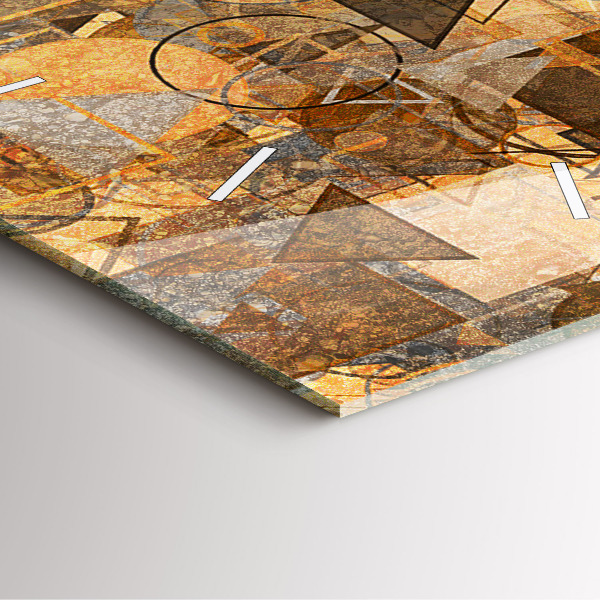 Ceas pătrat de perete din sticlă Forme geometrice