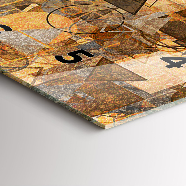 Ceas pătrat de perete din sticlă Forme geometrice