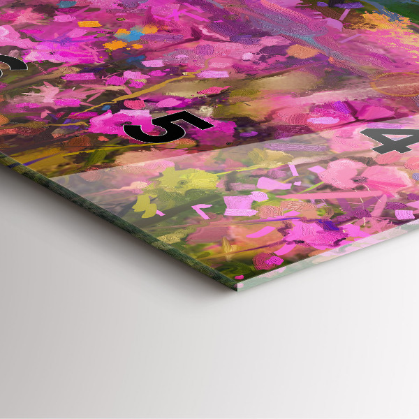 Ceas pătrat de perete din sticlă Lunca la apus