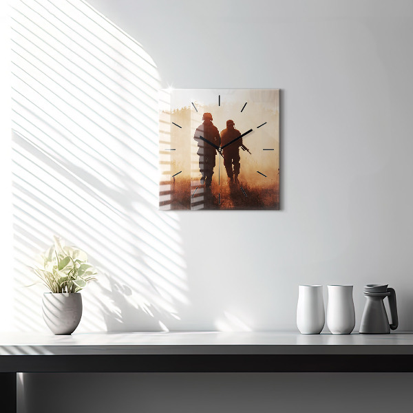 Ceas pătrat de perete din sticlă Marinei Statelor Unite