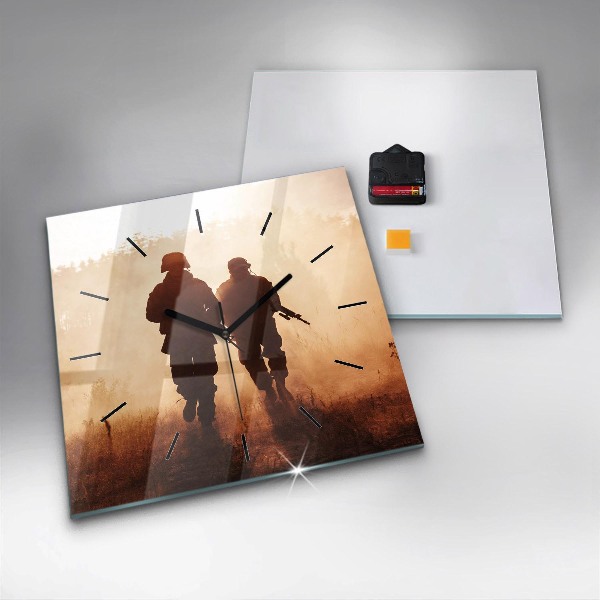 Ceas pătrat de perete din sticlă Marinei Statelor Unite