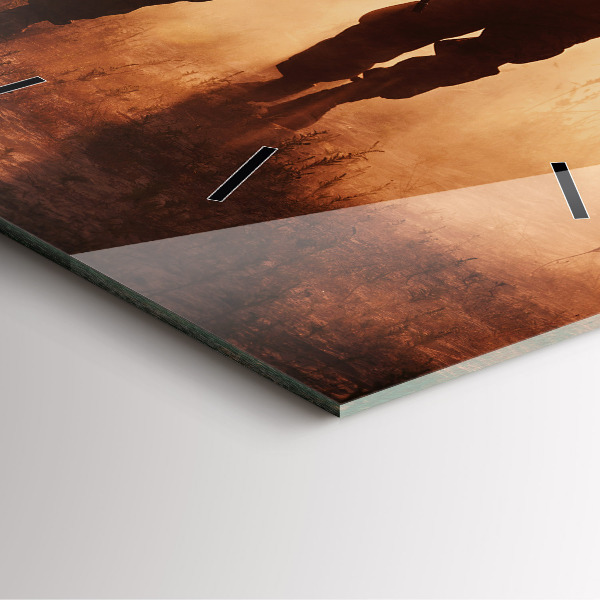 Ceas pătrat de perete din sticlă Marinei Statelor Unite