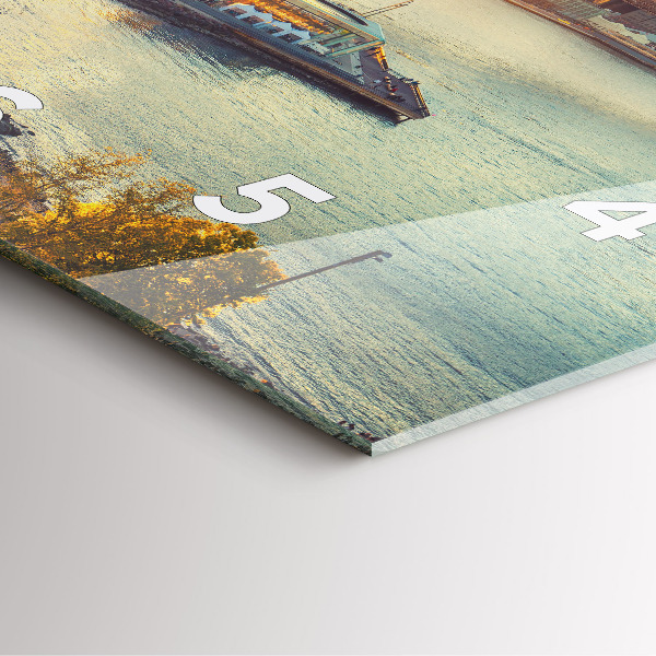 Ceas pătrat de perete din sticlă New York Manhattan