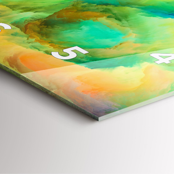 Ceas pătrat de perete din sticlă Textura fractală