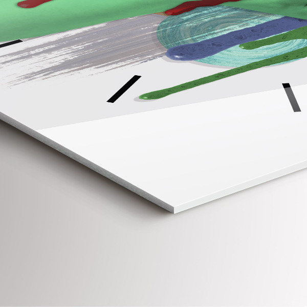 Ceas pătrat de perete din sticlă Colaj suprarealist