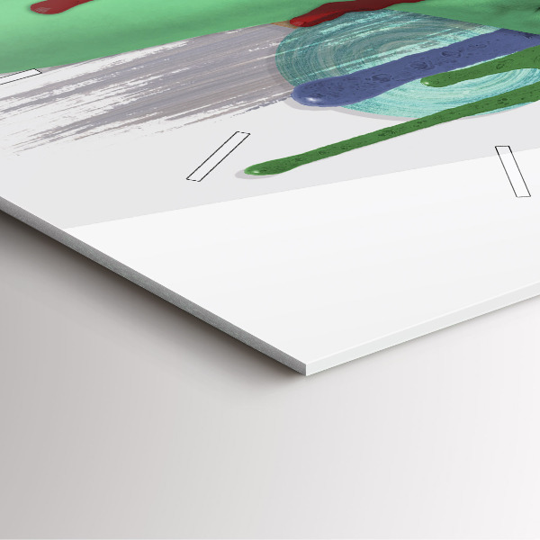 Ceas pătrat de perete din sticlă Colaj suprarealist