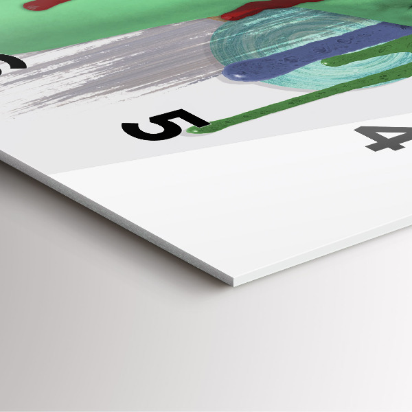 Ceas pătrat de perete din sticlă Colaj suprarealist