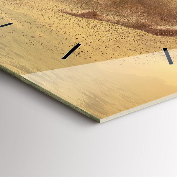 Ceas pătrat de perete din sticlă Femeie în siluetă