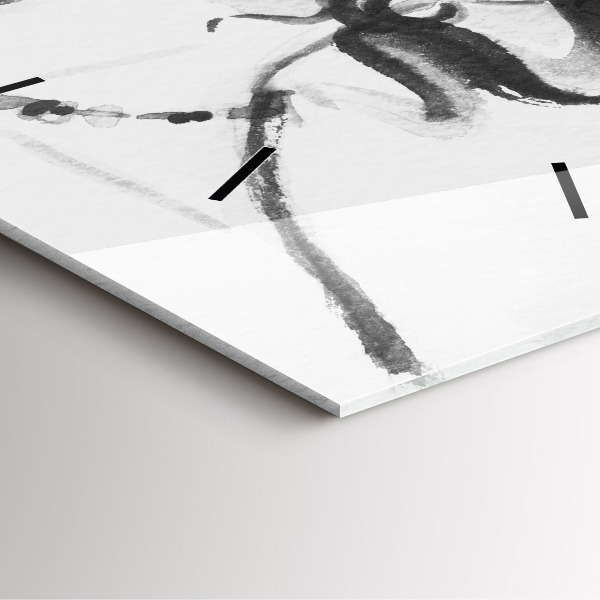 Ceas pătrat de perete din sticlă Femeie la modă