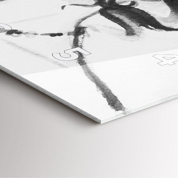 Ceas pătrat de perete din sticlă Femeie la modă