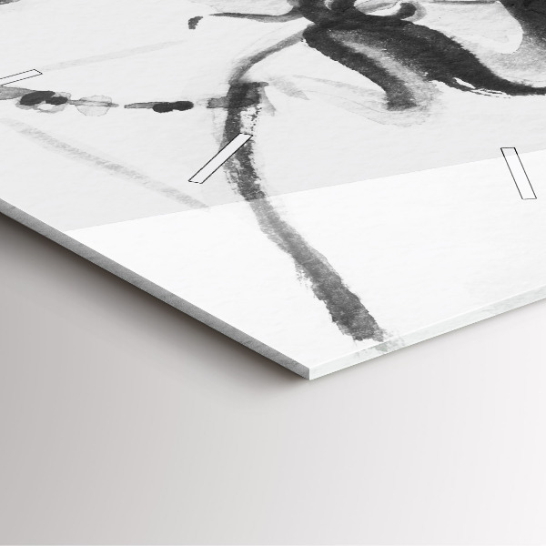 Ceas pătrat de perete din sticlă Femeie la modă