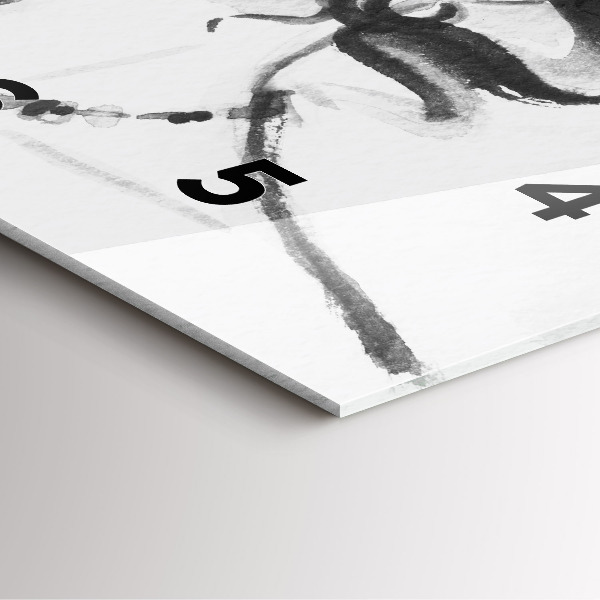 Ceas pătrat de perete din sticlă Femeie la modă