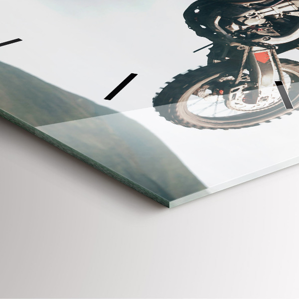 Ceas pătrat de perete din sticlă Stilul motor Adrenalina