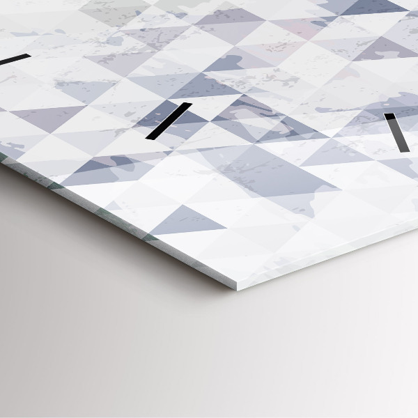 Ceas pătrat de perete din sticlă Model geometric
