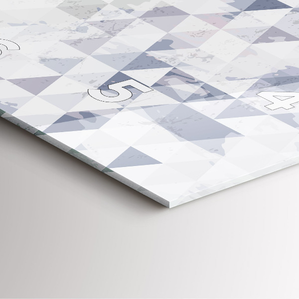 Ceas pătrat de perete din sticlă Model geometric