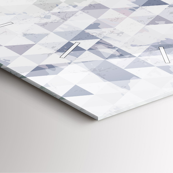 Ceas pătrat de perete din sticlă Model geometric
