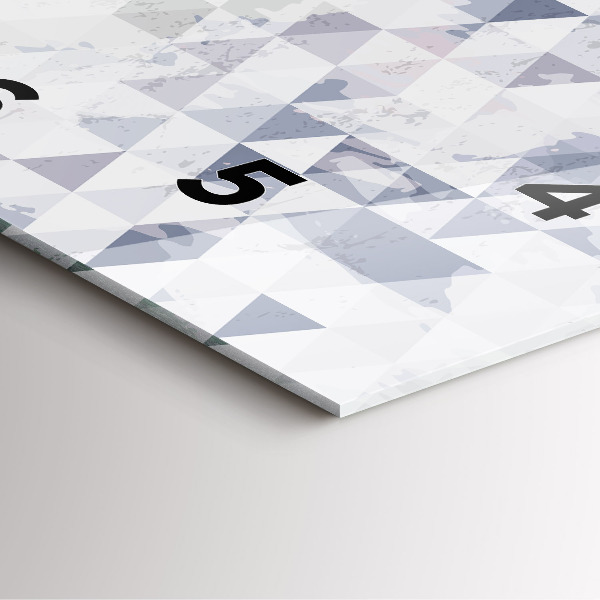Ceas pătrat de perete din sticlă Model geometric