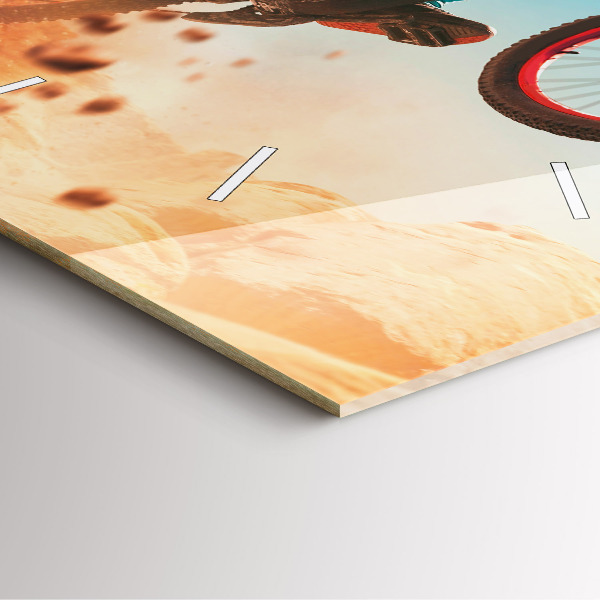 Ceas pătrat de perete din sticlă Cascader și adrenalină