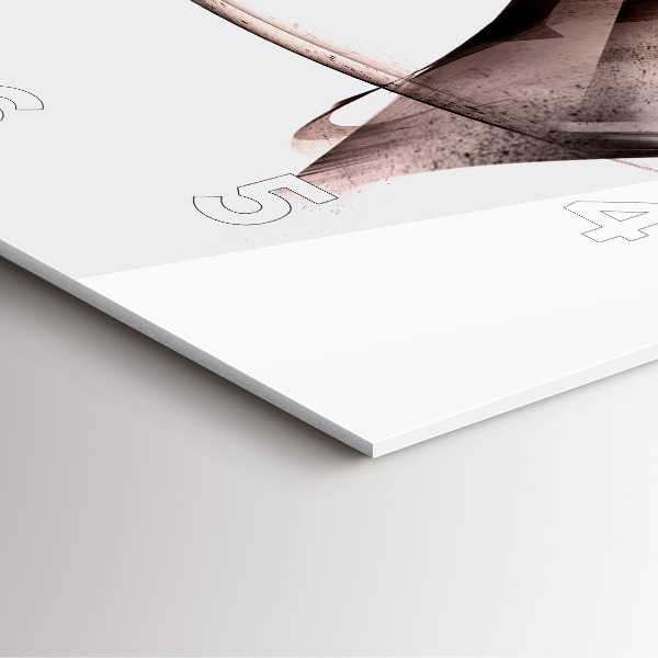 Ceas pătrat de perete din sticlă Profil pictat al unui cal