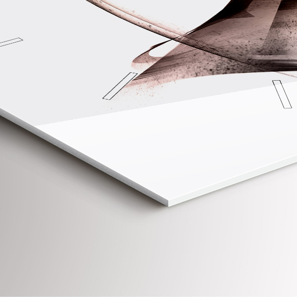 Ceas pătrat de perete din sticlă Profil pictat al unui cal