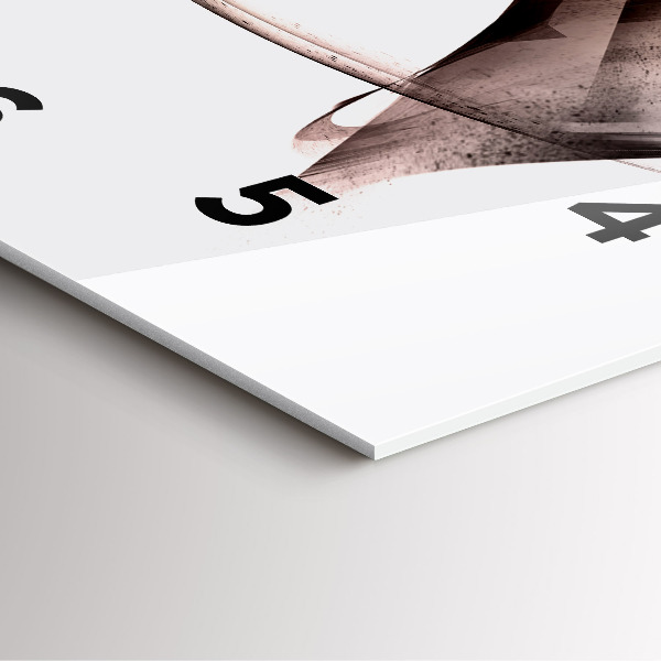 Ceas pătrat de perete din sticlă Profil pictat al unui cal