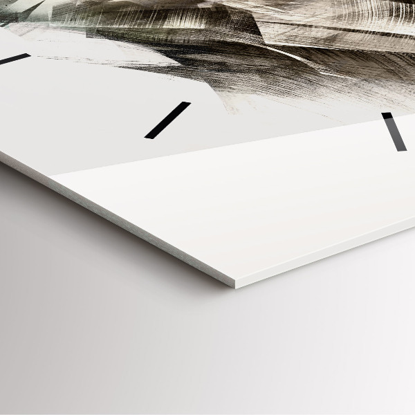 Ceas pătrat de perete din sticlă portretul pictat al unui tigru