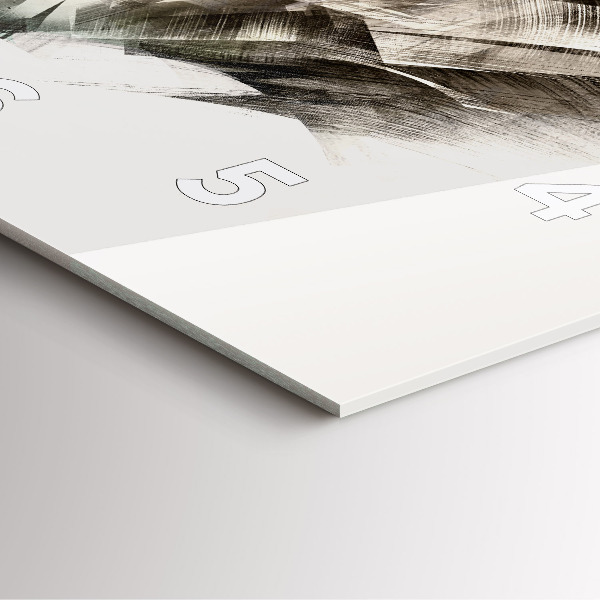 Ceas pătrat de perete din sticlă portretul pictat al unui tigru