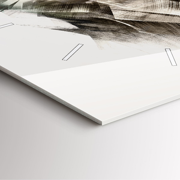 Ceas pătrat de perete din sticlă portretul pictat al unui tigru