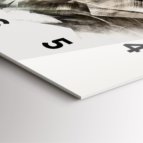 Ceas pătrat de perete din sticlă portretul pictat al unui tigru