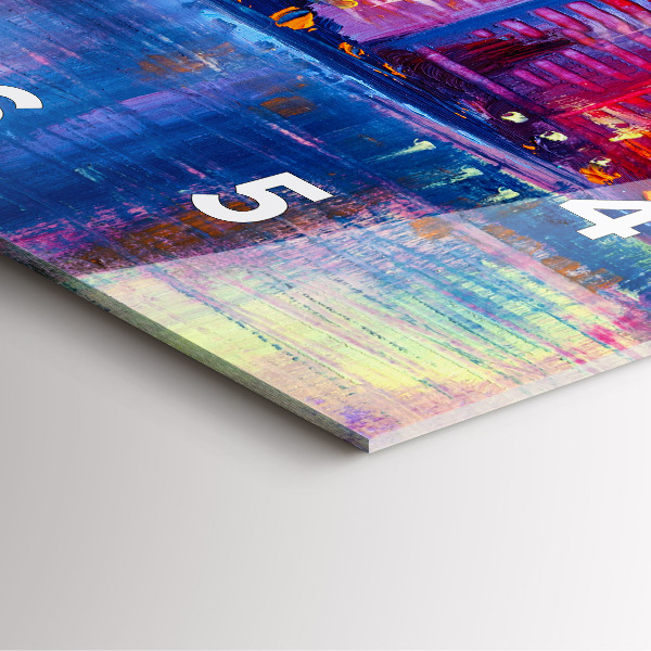 Ceas pătrat de perete din sticlă Abstracția zgârie-norilor