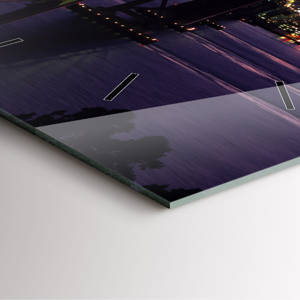 Ceas pătrat de perete din sticlă Apus de soare din SUA