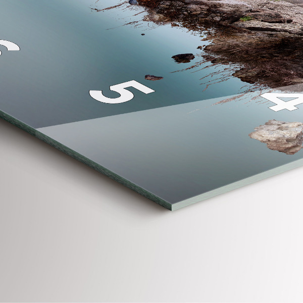 Ceas pătrat de perete din sticlă Insulă zburătoare și cascadă