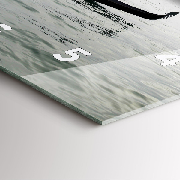 Ceas pătrat de perete din sticlă Gondola in Venetia