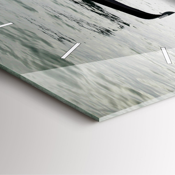 Ceas pătrat de perete din sticlă Gondola in Venetia