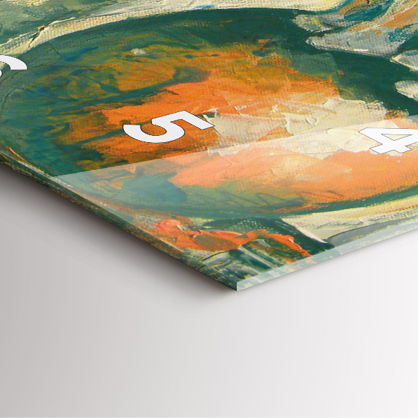 Ceas pătrat de perete din sticlă Poziția elefantului pictat