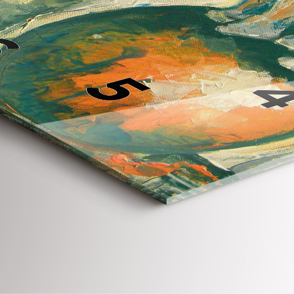 Ceas pătrat de perete din sticlă Poziția elefantului pictat