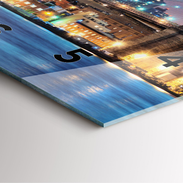 Ceas pătrat de perete din sticlă Podul Brooklyn și East River