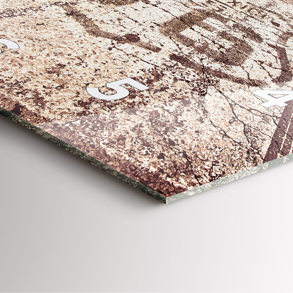 Ceas pătrat de perete din sticlă Route 66 SUA