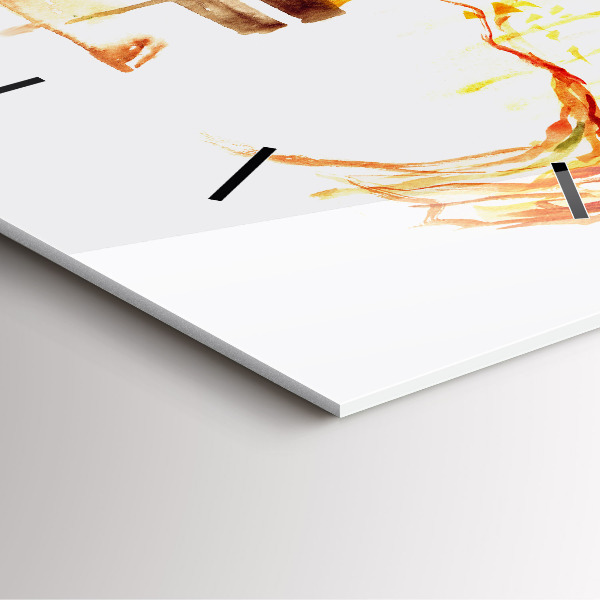 Ceas pătrat de perete din sticlă Peisaj de toamnă