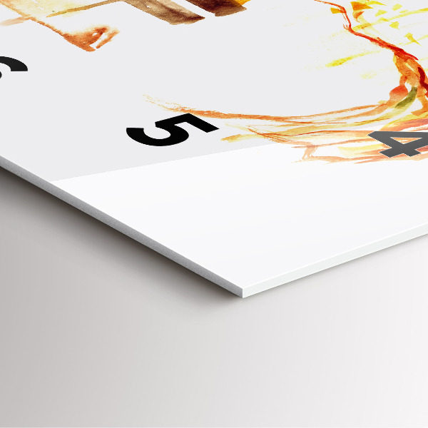 Ceas pătrat de perete din sticlă Peisaj de toamnă