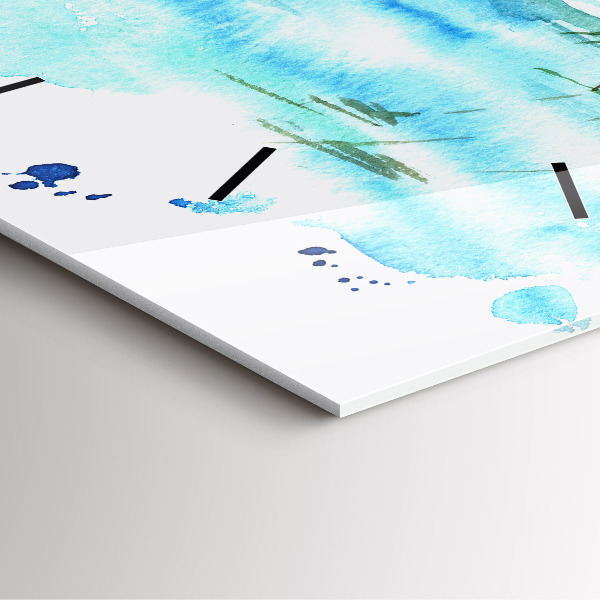 Ceas pătrat de perete din sticlă Imaginea unei insule pustie