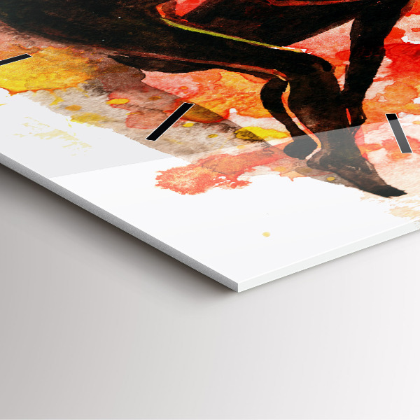 Ceas pătrat de perete din sticlă Dragoste și un cuplu de îndrăgostiți