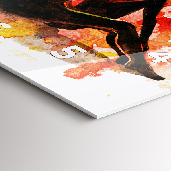 Ceas pătrat de perete din sticlă Dragoste și un cuplu de îndrăgostiți