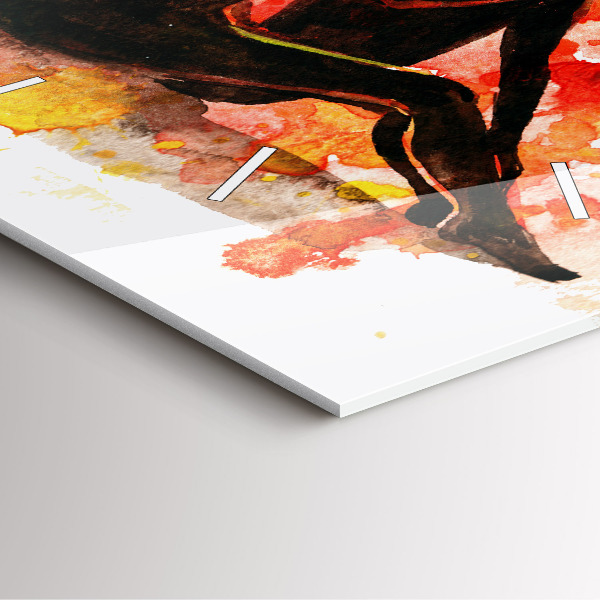 Ceas pătrat de perete din sticlă Dragoste și un cuplu de îndrăgostiți