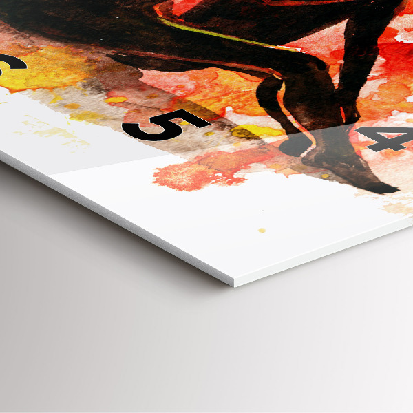 Ceas pătrat de perete din sticlă Dragoste și un cuplu de îndrăgostiți